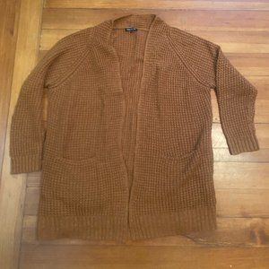 Pink Clover Textured Orange/Camel Cardigan Size XL